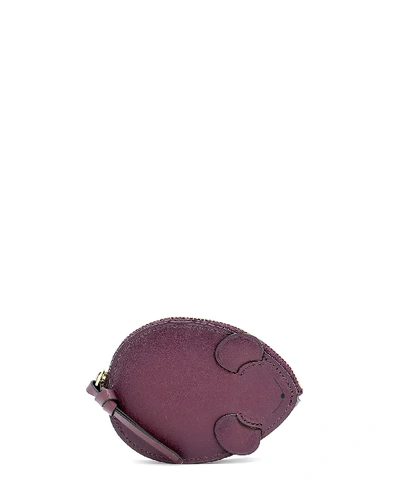 Shop Coach Mouse Coin Pouch In Burgundy