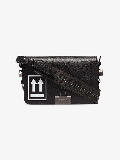 Shop Off-white Black Arrow Logo Mini Leather Shoulder Bag