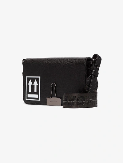 Shop Off-white Black Arrow Logo Mini Leather Shoulder Bag