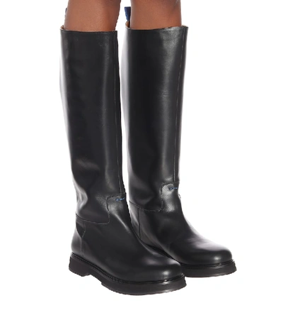 Shop Joseph Leather Boots In Black
