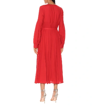 Shop Gabriela Hearst Gertrude Wool And Cashmere Dress In Red