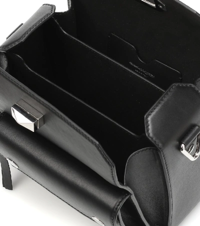 Shop Alexander Mcqueen Military Box Leather Shoulder Bag In Black