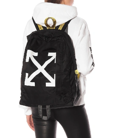 Shop Off-white Arrow Easy Nylon Backpack In Black