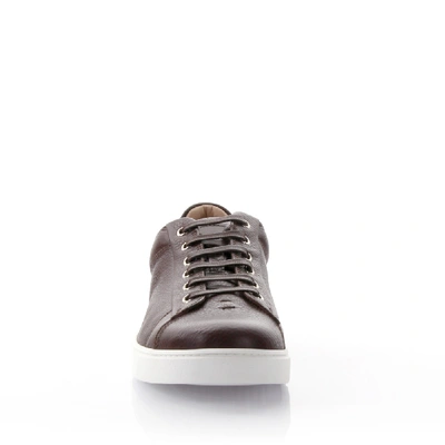 Shop Gianvito Rossi Leather Sneakers In Brown