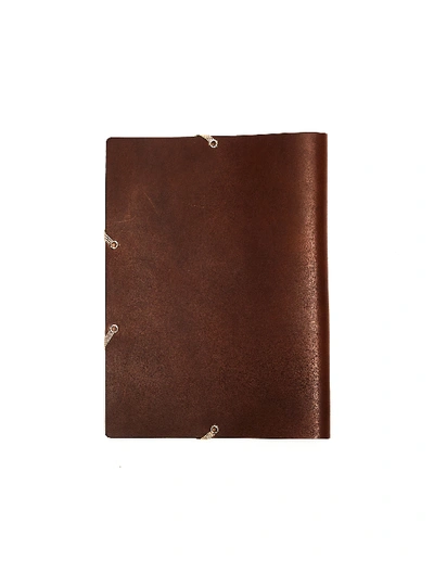Shop Isaac Reina Brown Leather Folder