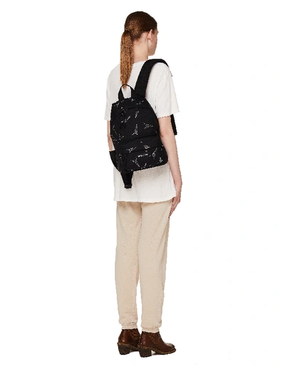 Shop Balenciaga Black Strassed Explorer Backpack