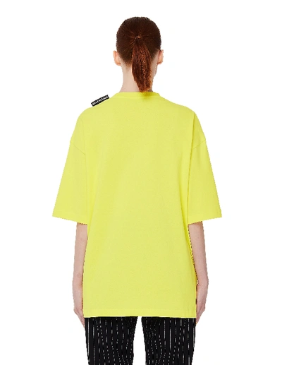 Shop Balenciaga Yellow Cotton T-shirt