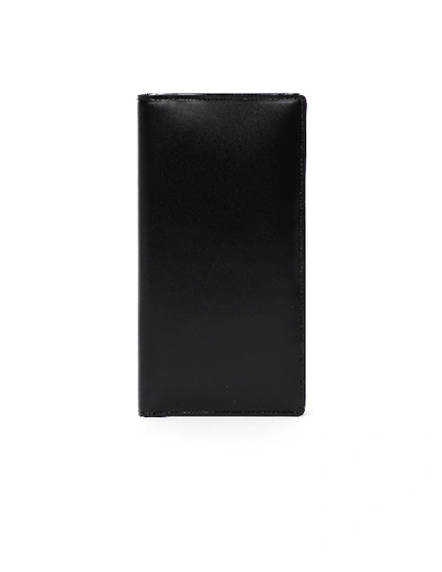 Shop Maison Margiela Black Leather Wallet In White