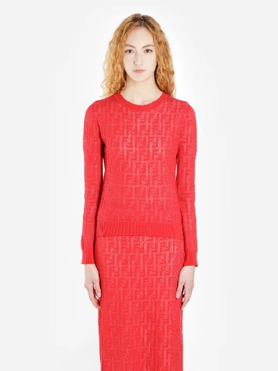 Shop Fendi Knitwear In Red