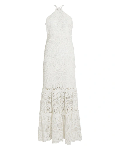 Shop Alexis Yvonna Lace Halter Dress In White