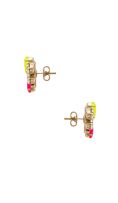 Shop Anton Heunis Tiny Cluster Post Earring In Metallic Gold. In Neon & Gold