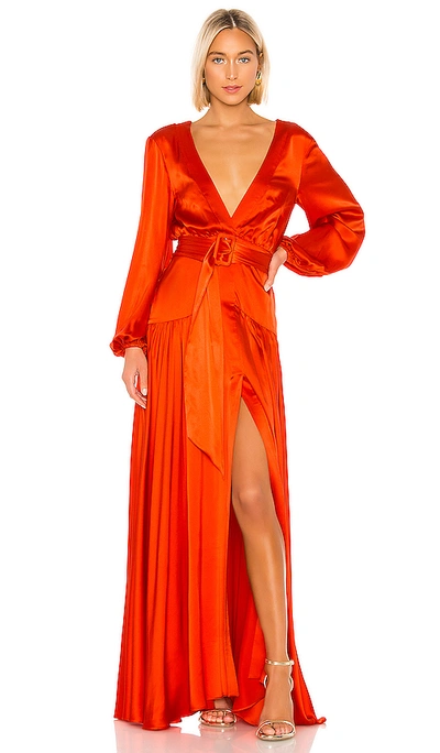 Shop Alexis Modesta Gown In Red