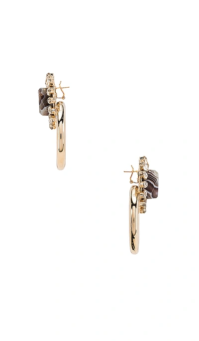 Shop Anton Heunis Big Ring Earring In Metallic Gold. In Grey & Gold