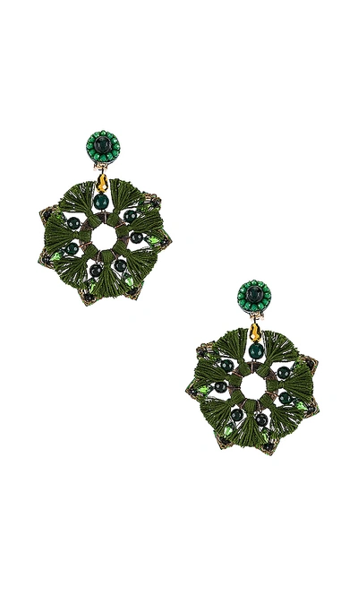 Shop Ranjana Khan Berenike Earrings In Green
