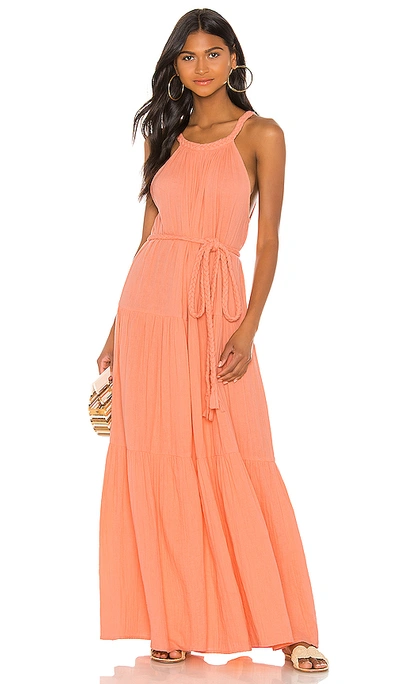 Shop Apiece Apart Escondido Tiered Dress In Summer Melon