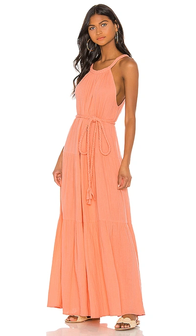 Shop Apiece Apart Escondido Tiered Dress In Summer Melon