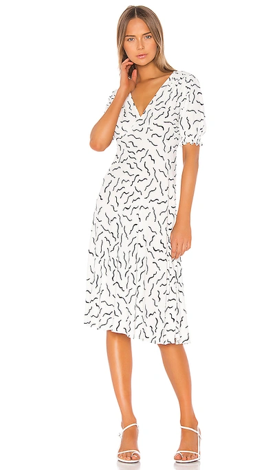 Shop Diane Von Furstenberg Jemma Dress In Abstract Lines & White