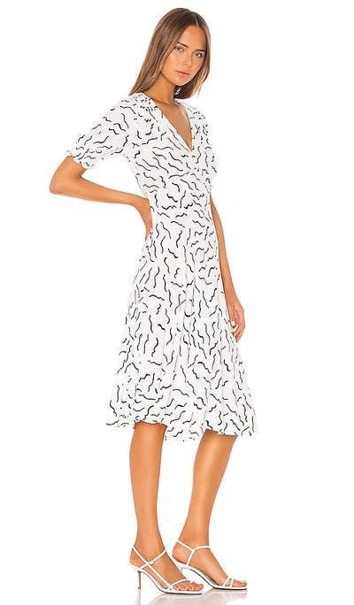 Shop Diane Von Furstenberg Jemma Dress In Abstract Lines & White