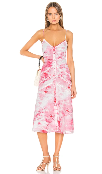 Shop Lovers & Friends Alexa Midi Dress In Poppy Tie Dye
