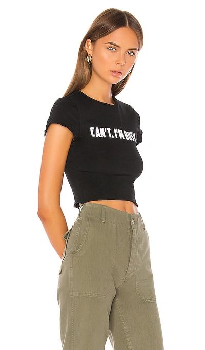Superdown Jen Lettuce Baby Tee In Black