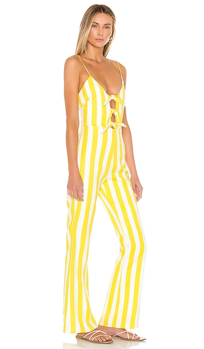 Shop Lovers & Friends Anya Jumpsuit In Lemon Stripe