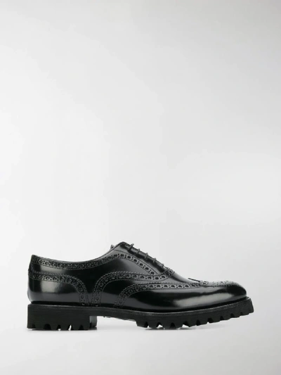 Shop Church's Commando Sole Oxford Shoes In Black