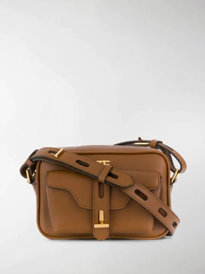 Shop Tom Ford Compact Camera Bag In Brown