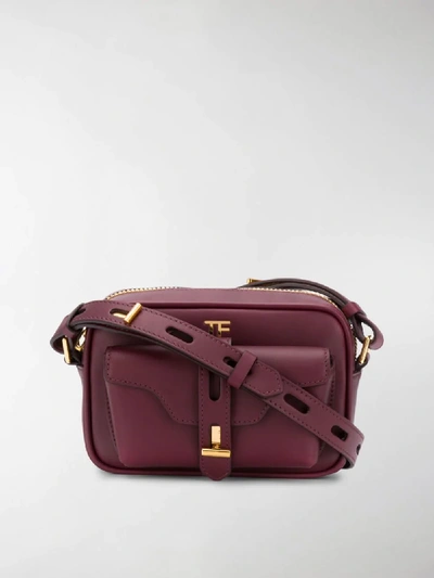 Shop Tom Ford Smooth Camera Bag In Red