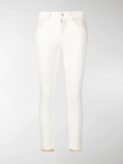 Shop Alexander Mcqueen Panelled Skinny Jeans In Neutrals