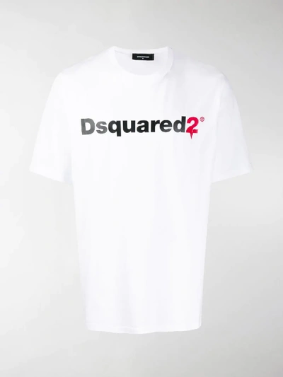 Shop Dsquared2 Logo Print T-shirt In White