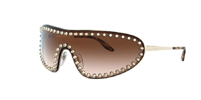 Shop Prada Woman Sunglass Pr 73vs Catwalk In Brown Gradient