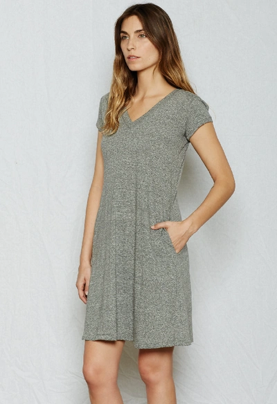 Shop Current Elliott The V-neck Trapeze Dress In Heather Grey