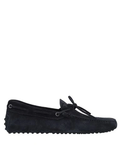 Shop Tod's Loafers In Dark Blue