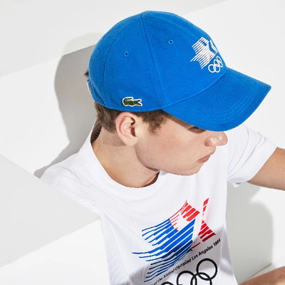 Lacoste Men's Olympic Heritage Collection Cotton Cap In Blue / Navy Blue /  White | ModeSens