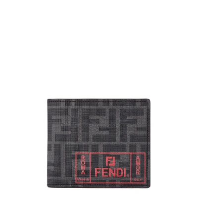 Shop Fendi Grey Monogrammed Wallet
