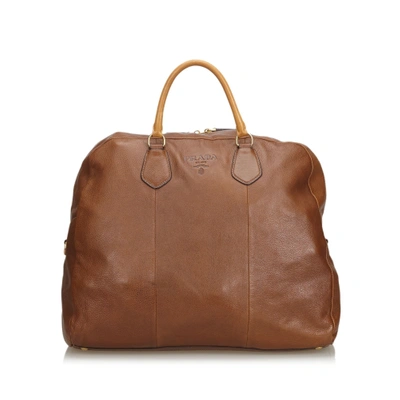 Shop Prada Brown Travel Bag