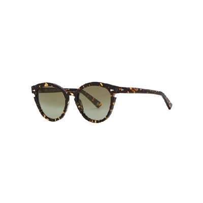Shop Ahlem Menilmontant Round-frame Sunglasses In Green And Other