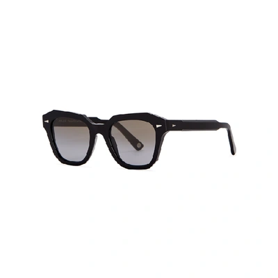 Shop Ahlem Pont Des Arts Square-frame Sunglasses In Black