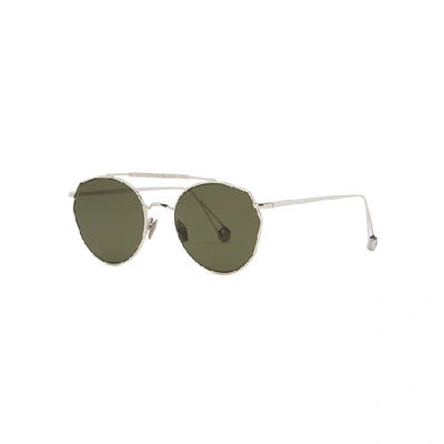 Shop Ahlem Place Carree Round-frame Sunglasses In Grey And Other