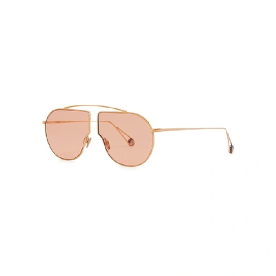 Shop Ahlem Petit Pon Round-frame Sunglasses In Pink