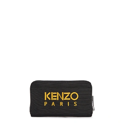 Shop Kenzo Black Tiger-embroidered Wallet
