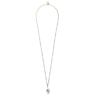 Shop Alexander Mcqueen Faux Pearl-embellished Spider Necklace