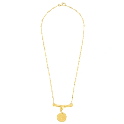 Shop Alighieri The Impossible Horizon 24kt Gold-plated Necklace