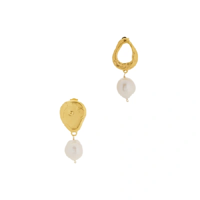 Shop Alighieri The Infernal Storm 24kt Gold-plated Drop Earrings