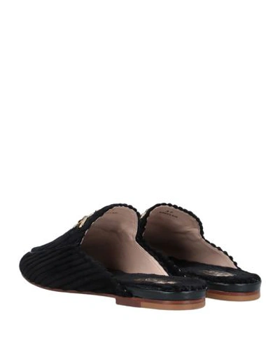 Tod's Woman Mules & Clogs Black Size 4.5 Textile Fibers, Leather In Black