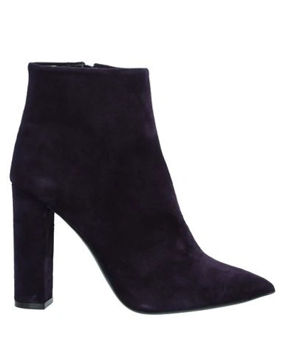 Shop Gianni Marra Ankle Boot In Dark Purple