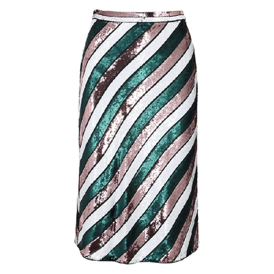 Shop Diane Von Furstenberg Sheen Sequin Silk Skirt