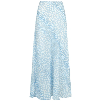 Shop Rixo London Kelly Printed Bias-cut Silk Midi Skirt