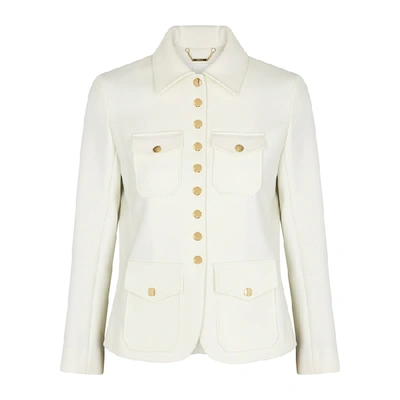 Shop Chloé Ivory Stretch-twill Jacket