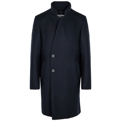 Shop Wooyoungmi Navy Wool-blend Coat